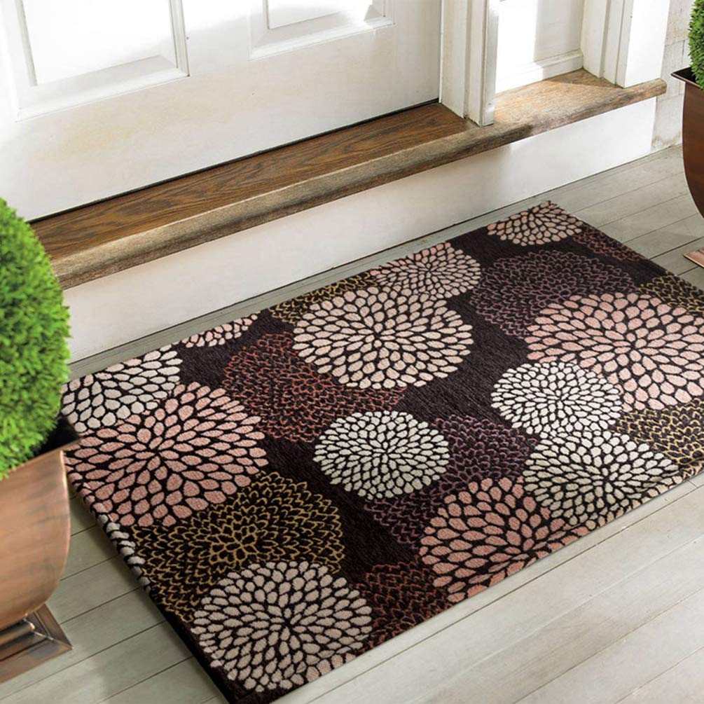 Amazon｜玄関マット おしゃれ 美しい 花柄 モダンカーペット ミニマ